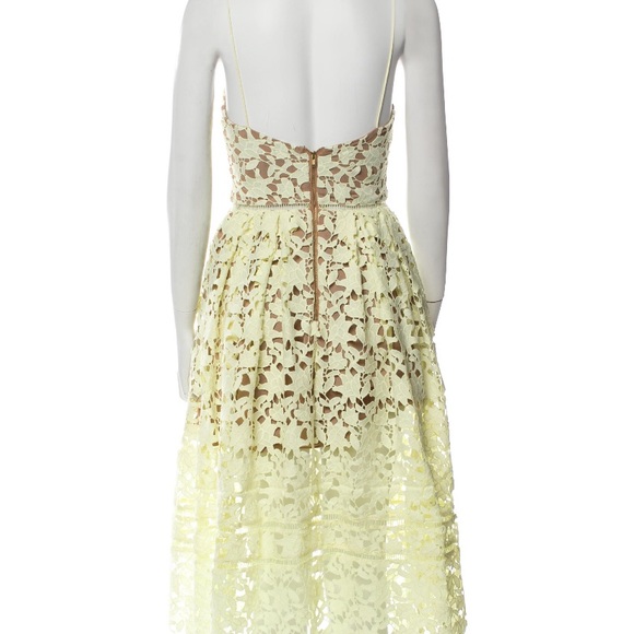 Self-Portrait yellow lace midi dress - Picture 3 of 3